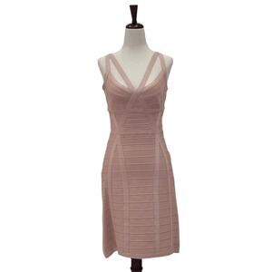 NWT Women's Dusty Pink Short Dress with Strappy Neckline and Back